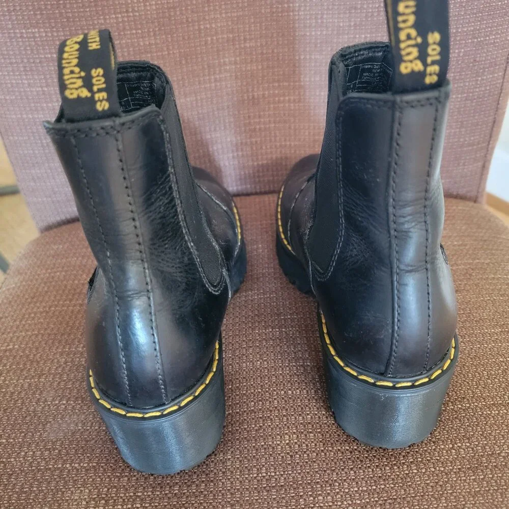DR MARTENS Rometty Wyoming Leather Platform Chelsea Boots 37 / 6 - Picture 7 of 13